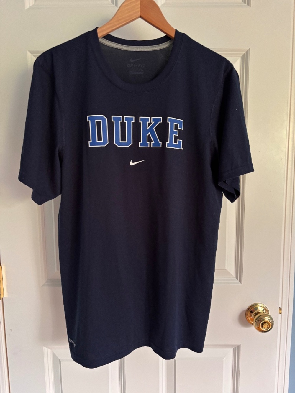 Nike Dri-Fit navy Duke short-sleeve shirt